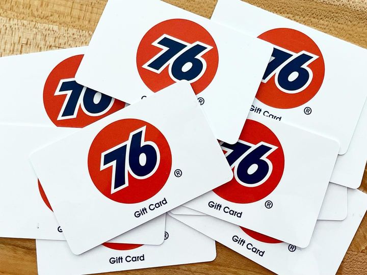 group of 76 gas gift cards